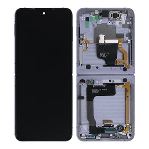Samsung Galaxy Z Flip4 F721B Écran principal et numériseur avec cadre Bora Purple Service Pack