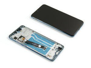 Huawei Y9 (2019) Écran et numériseur avec cadre bleu saphir OEM