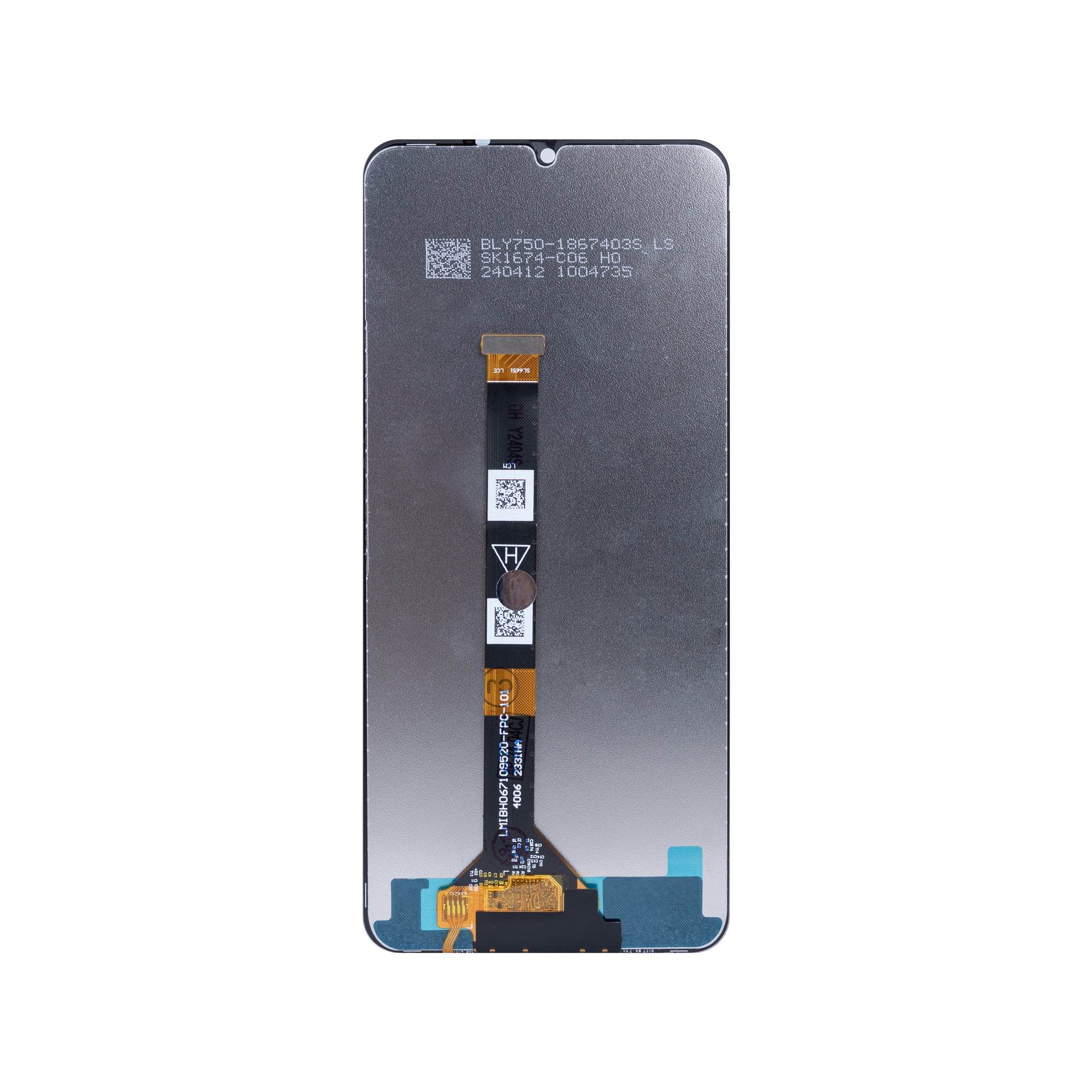 Realme C36, C51, C53, C60, Note 50, Narzo N53 Écran et numériseur sans cadre noir OEM