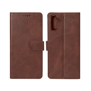 Rixus Bookcase pour Samsung Galaxy A35 5G Marron