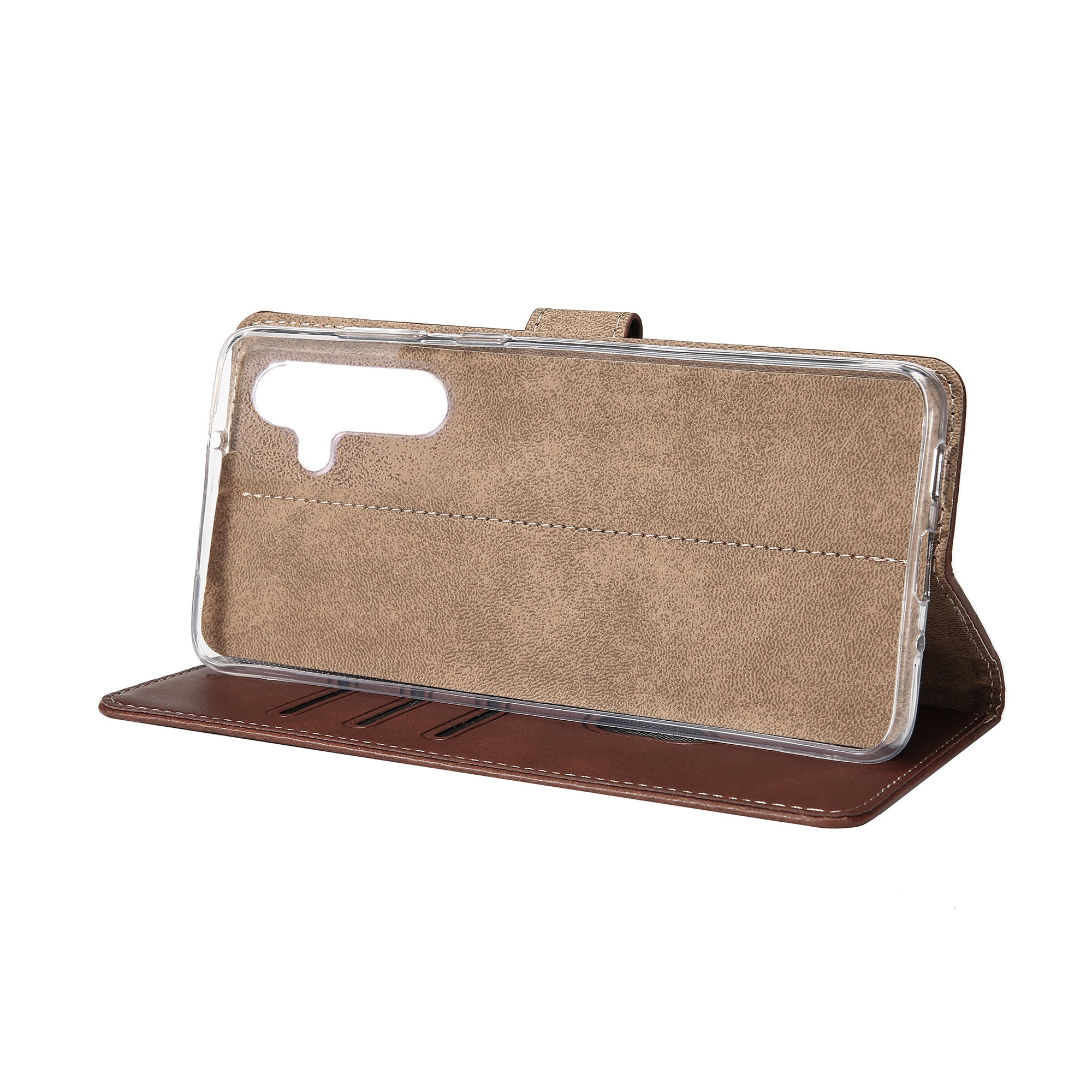 Rixus Bookcase pour Samsung Galaxy A15 5G Marron