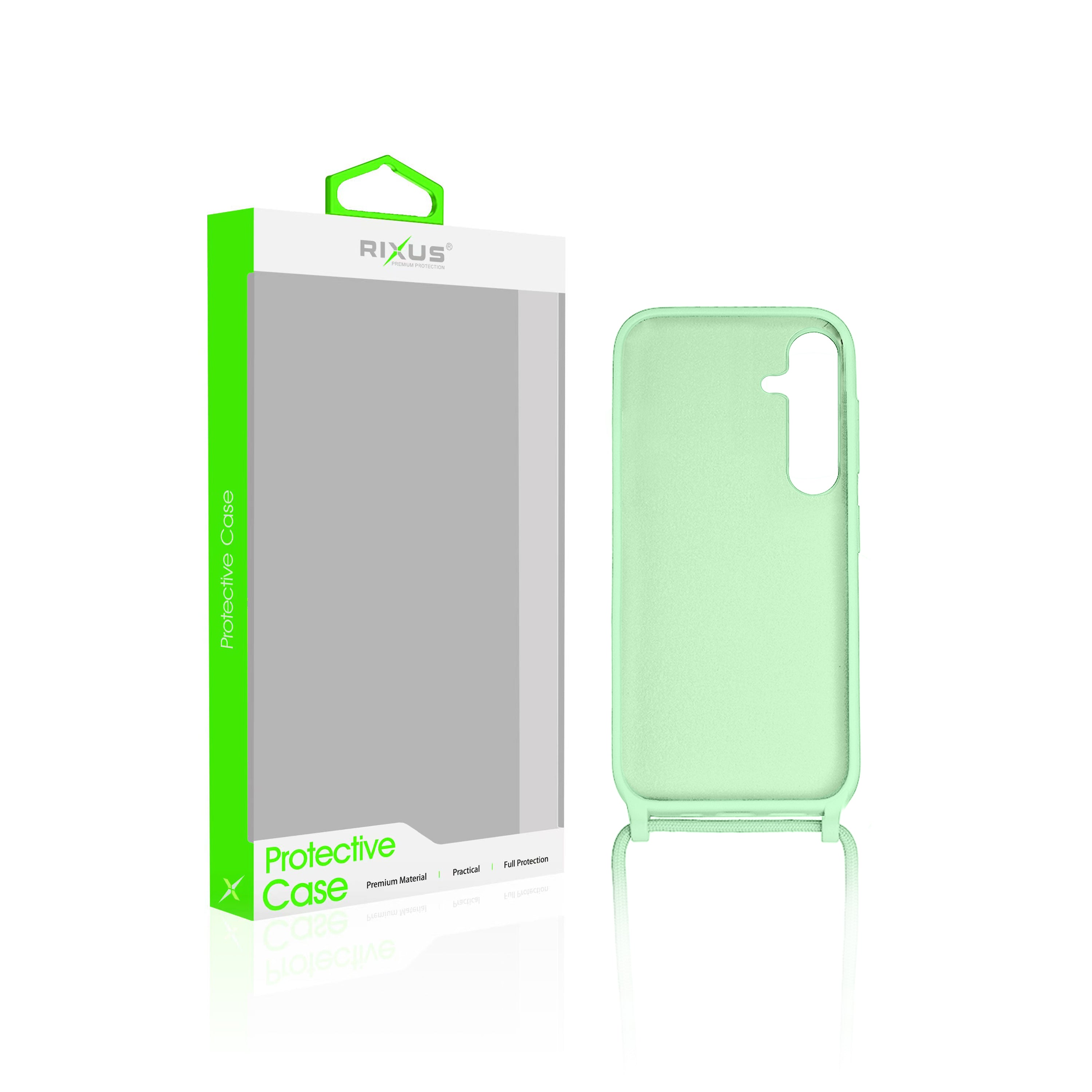 Rixus TPU Necklace Cord Cover For Samsung Galaxy A55 5G Matcha
