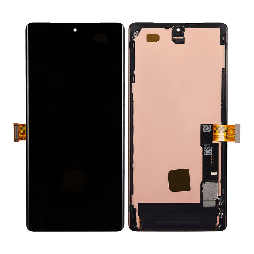 Écran et numériseur Google Pixel 7 Pro avec cadre noir Soft-OLED
