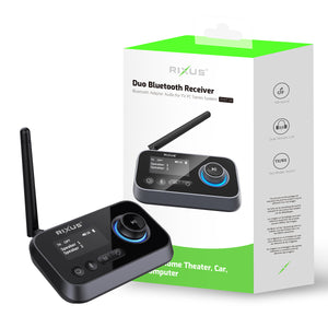Rixus RXBT38 Duo Récepteur Bluetooth Noir