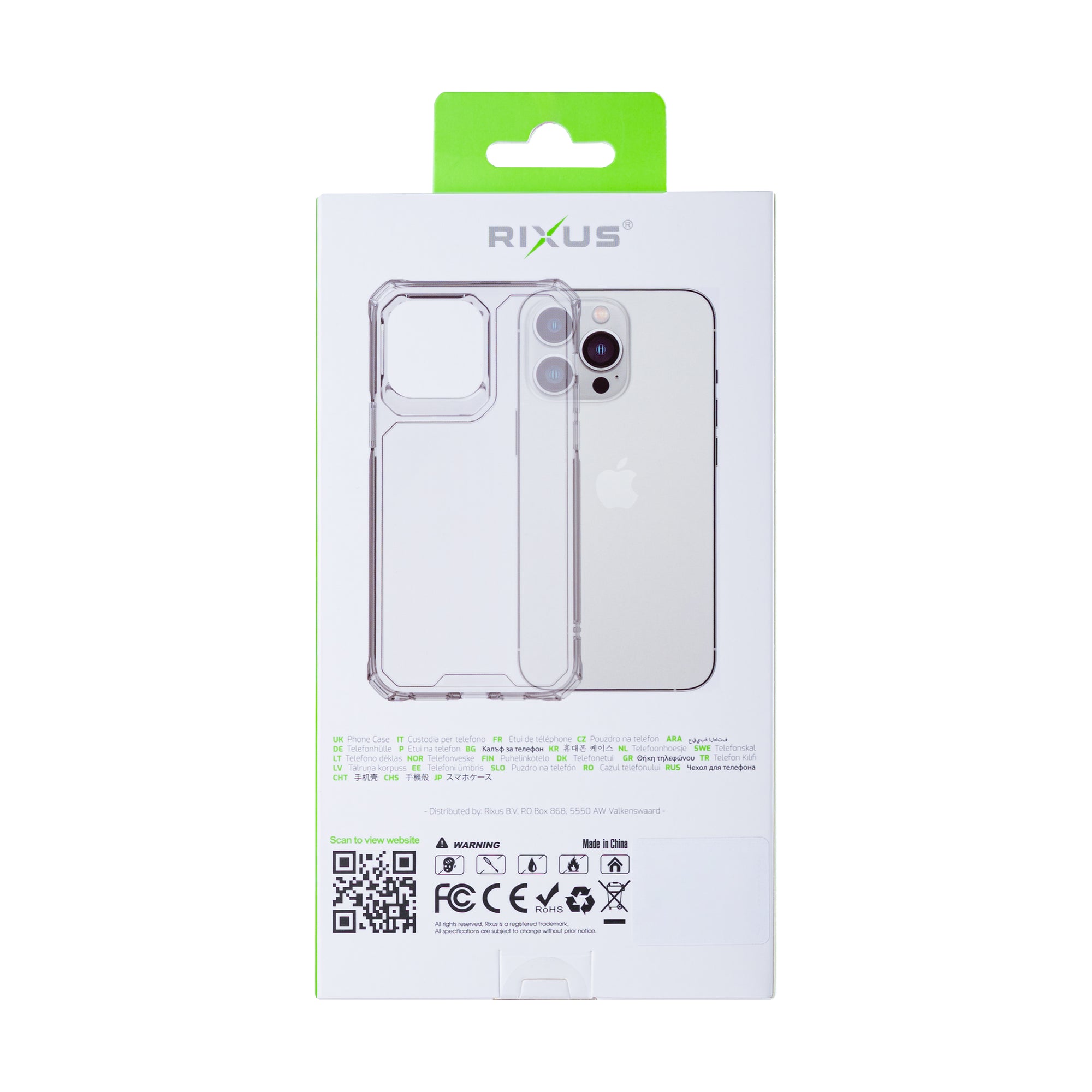 Rixus Armor-X Anti Shock Case For Apple iPhone 11 Pro Max Transparent