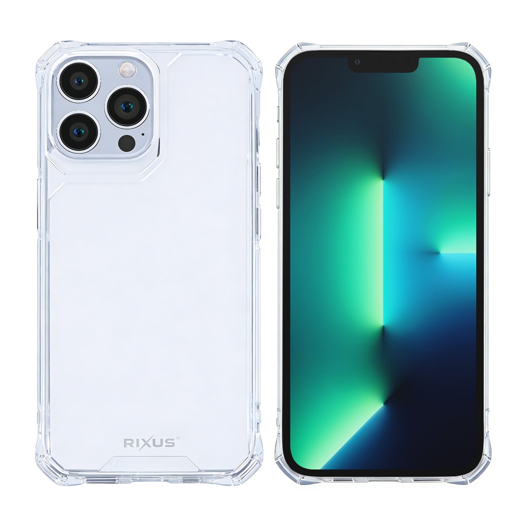 Rixus Armor-X Anti Shock Case For Apple iPhone 13 Pro Transparent
