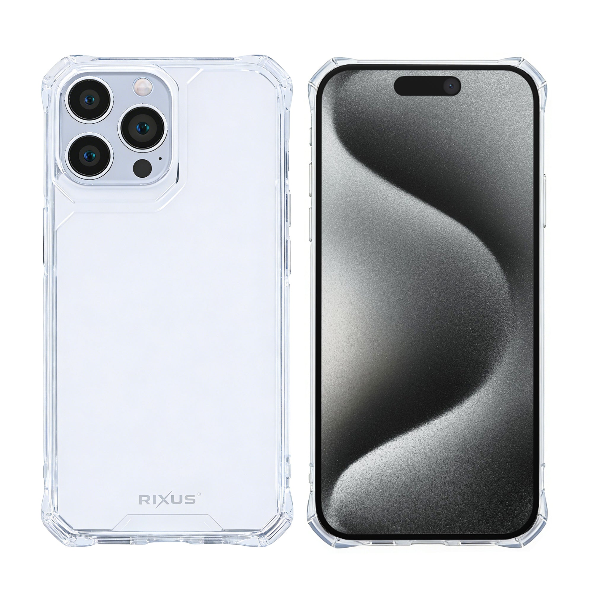 Rixus Armor-X Anti Shock Case For Apple iPhone 15 Pro Transparent