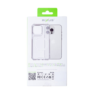 Rixus Armor-X Anti Shock Case With MagSafe Compatible For Apple iPhone 11 Pro Max Transparent