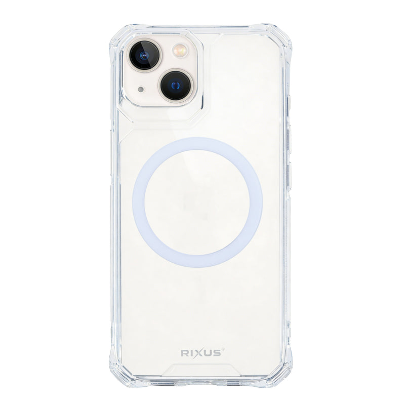Rixus Armor-X Anti Shock Case With MagSafe Compatible For Apple iPhone 13 Transparent