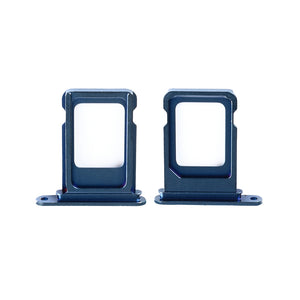 For Apple iPhone 15 Pro, 15 Pro Max Support de carte Sim Bleu Titane Tiré
