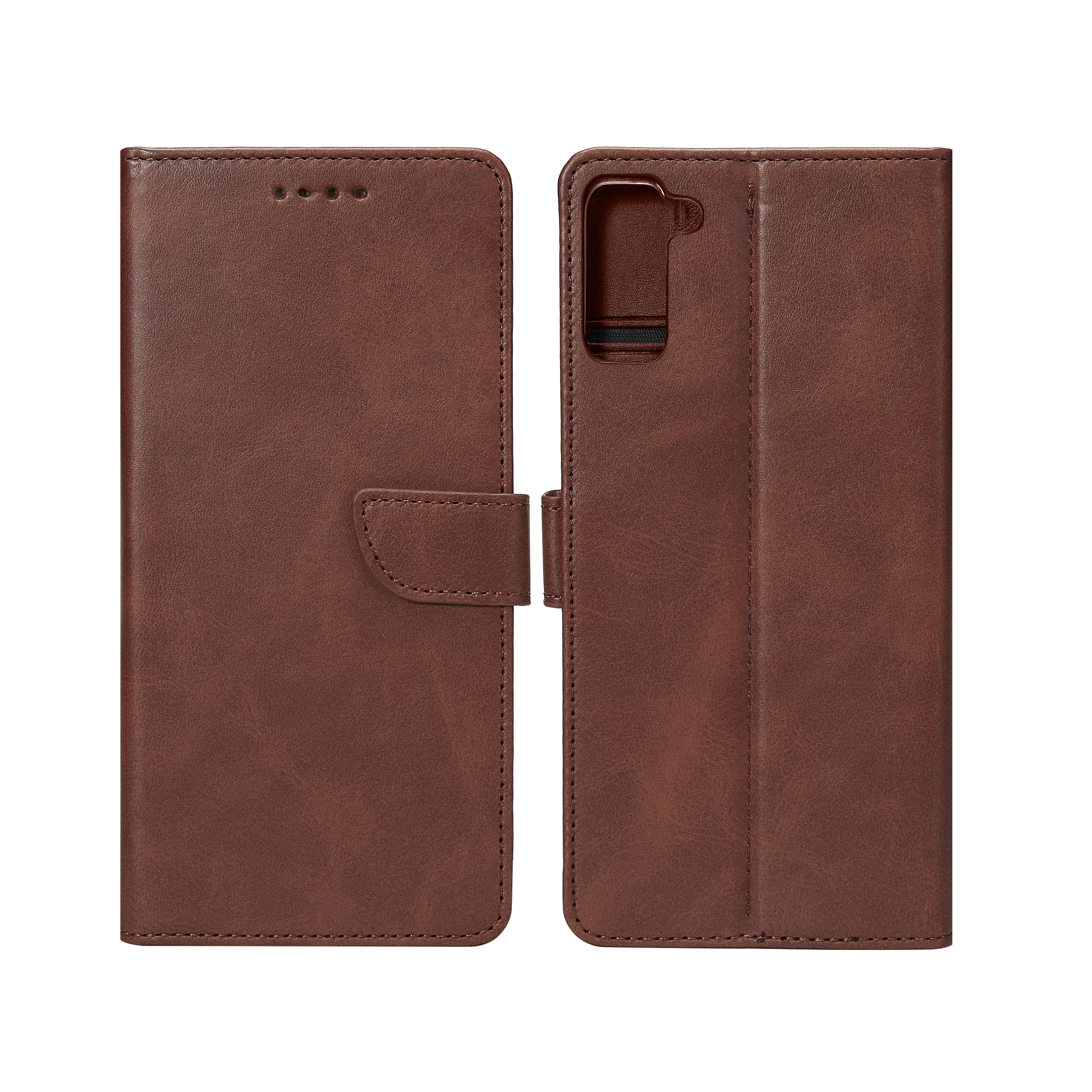 Rixus Bibliothèque pour Samsung Galaxy S21 FE 5G Marron