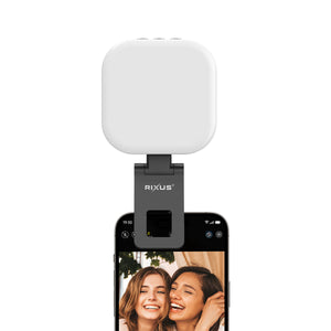 Rixus RXLG48 Lampe à selfie pour photographie, TikTok, Vlog, vidéo Noir