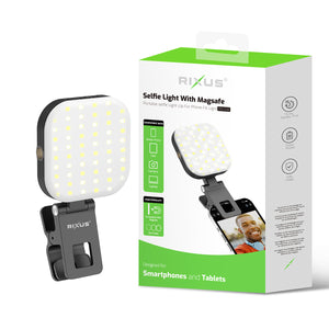 Rixus RXLG48 Lampe à selfie pour photographie, TikTok, Vlog, vidéo Noir