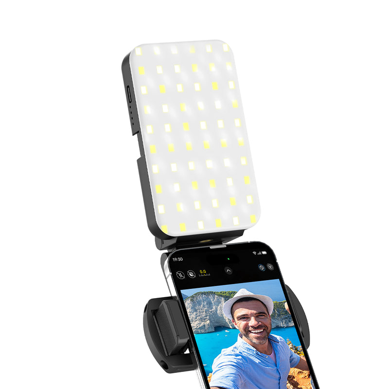 Rixus RXLG46 Lampe à selfie avec clip pour la photographie, le Tiktok, le Vlog, la vidéo Noir