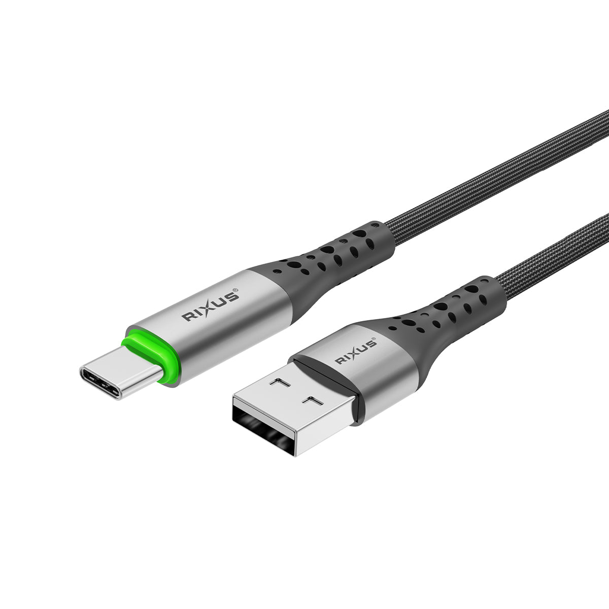 Rixus RXUC22AC Câble USB-A vers USB-C à déconnexion automatique Noir