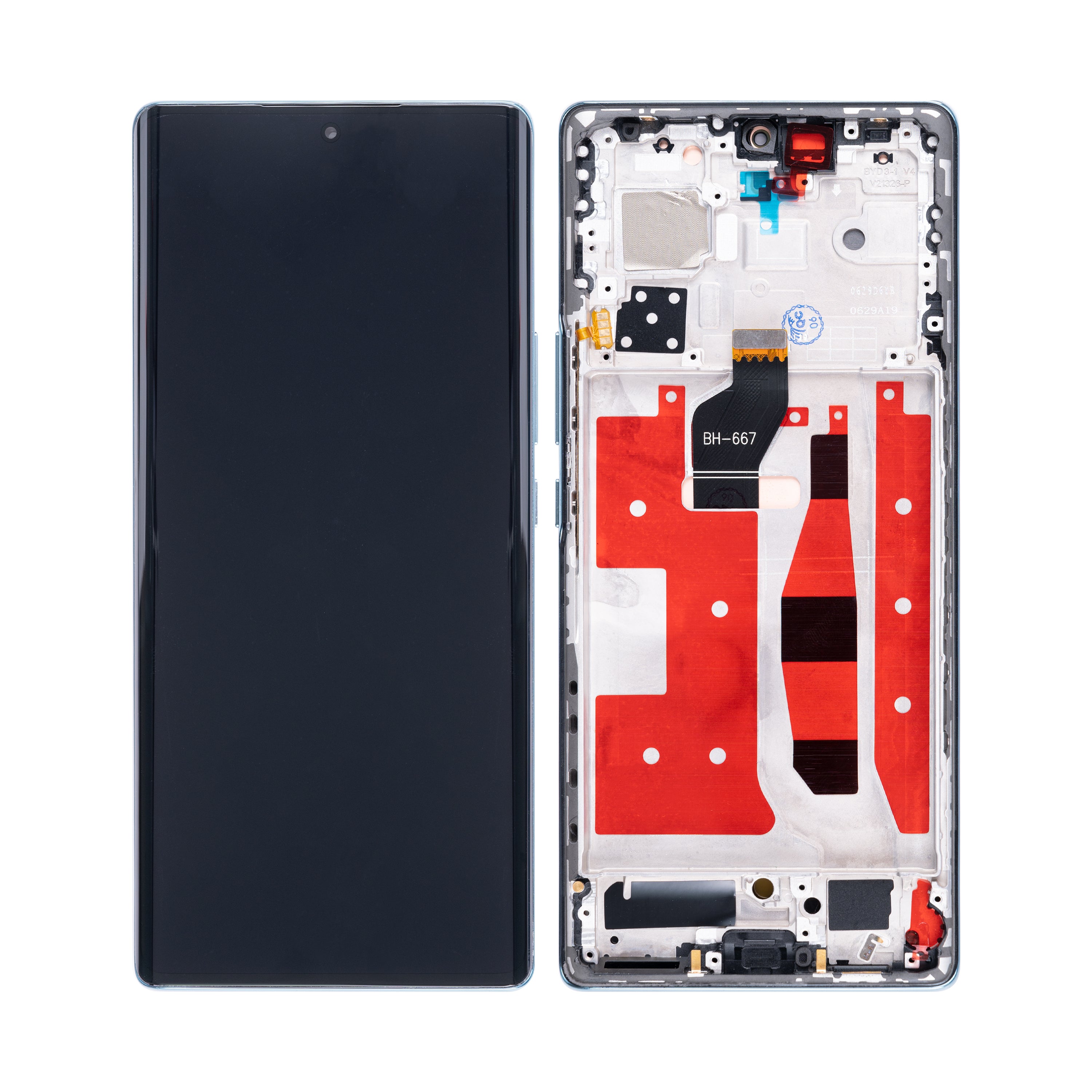 Écran et numériseur Honor 70 avec cadre vert émeraude OEM