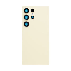 Coque arrière Samsung Galaxy S24 Ultra S928B avec objectif, jaune titane, OEM