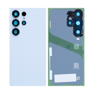 Coque arrière Samsung Galaxy S24 Ultra S928B avec objectif bleu titane OEM