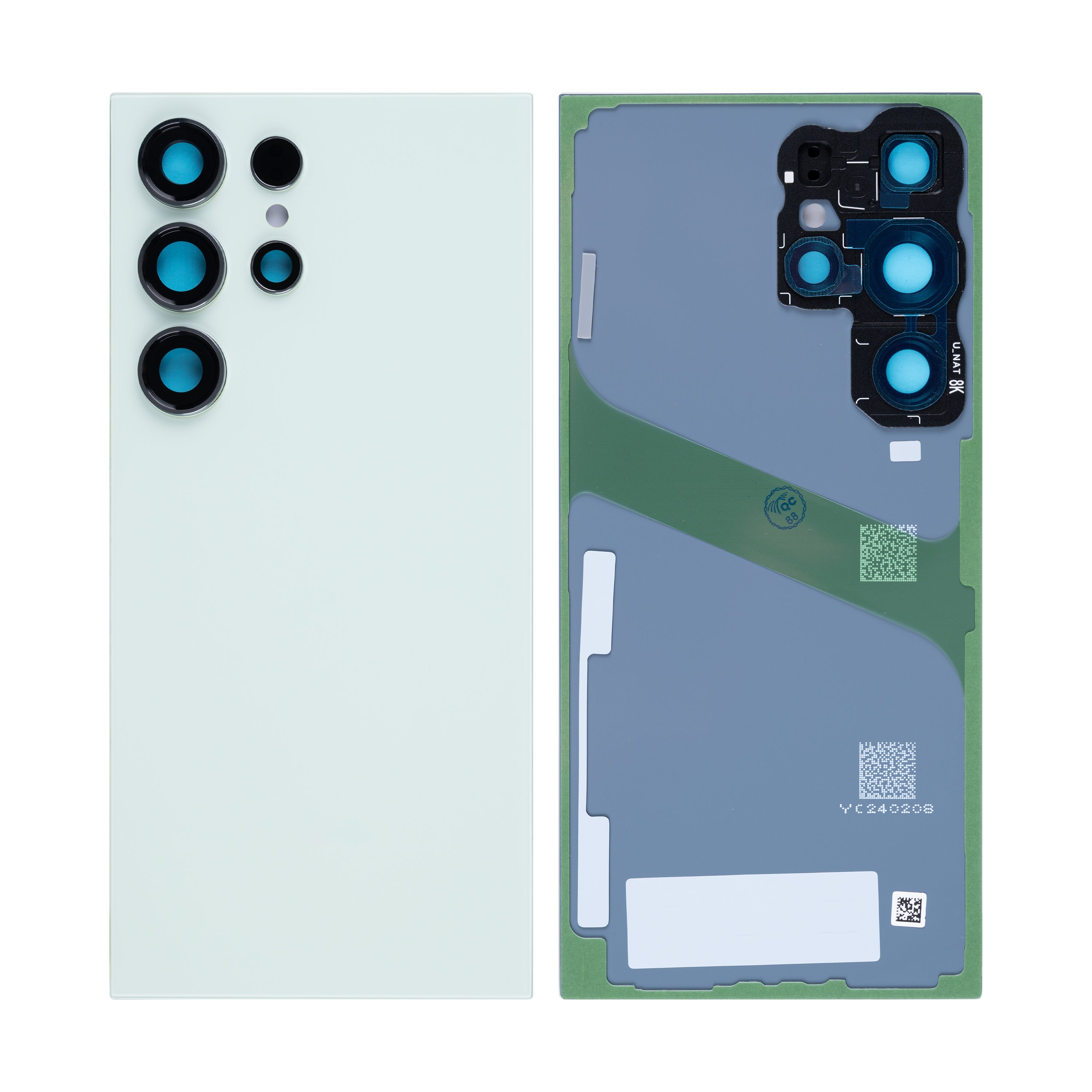 Coque arrière Samsung Galaxy S24 Ultra S928B avec objectif vert titane OEM