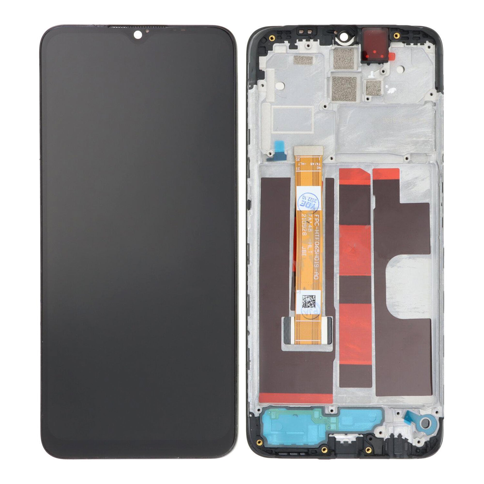 Écran et numériseur Oppo A9 (2020) avec cadre noir OEM