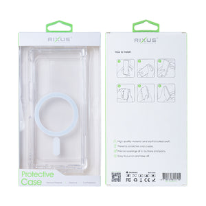 Rixus Anti-Burst Case With MagSafe Compatible For Samsung Galaxy Z Fold6 Transparent