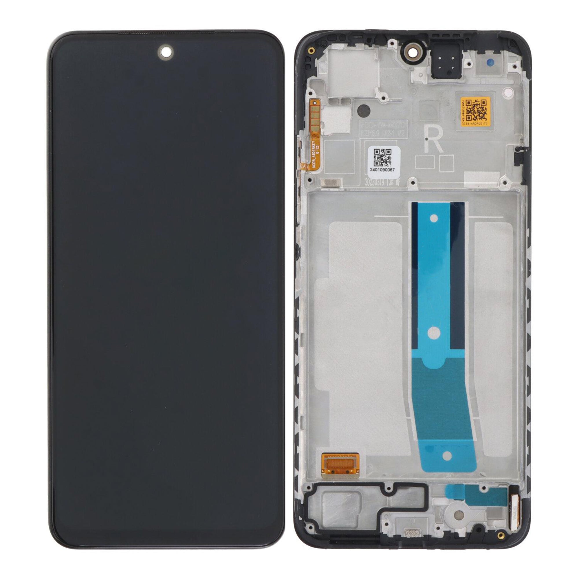 Écran et numériseur Xiaomi Redmi Note 12S avec cadre noir onyx OEM