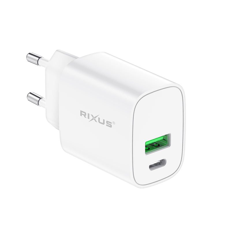 Rixus RX90S Chargeur rapide adaptatif QC 3.0 et PD 20W (Affichage compteur)