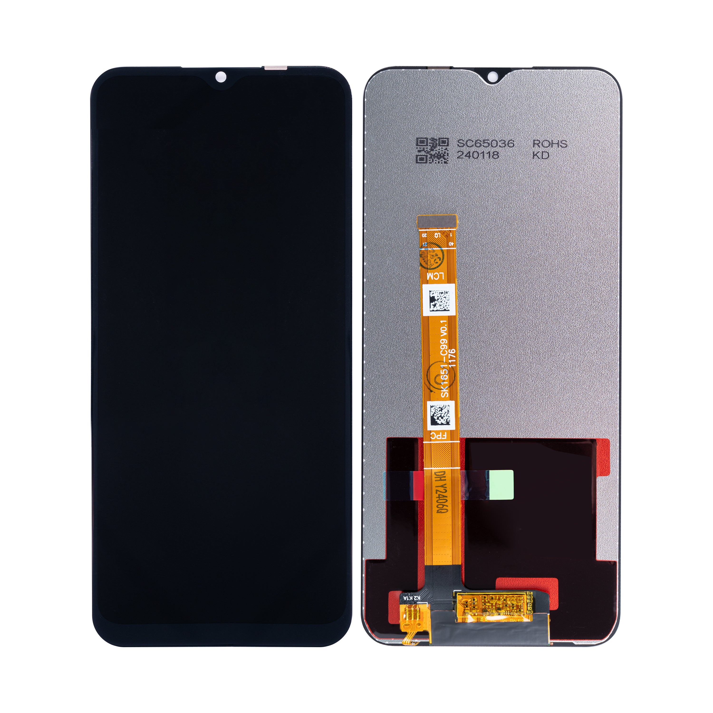 Realme C21Y, C25Y Ecran et Numériseur Sans Cadre Noir OEM