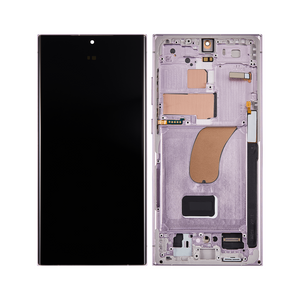 Écran et numériseur Samsung Galaxy S23 Ultra S918B avec cadre lavande préassemblé