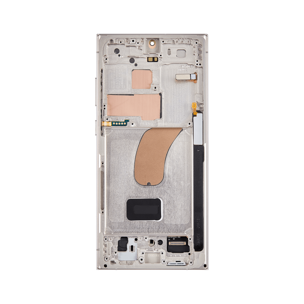 Écran et numériseur Samsung Galaxy S23 Ultra S918B avec cadre crème préassemblé
