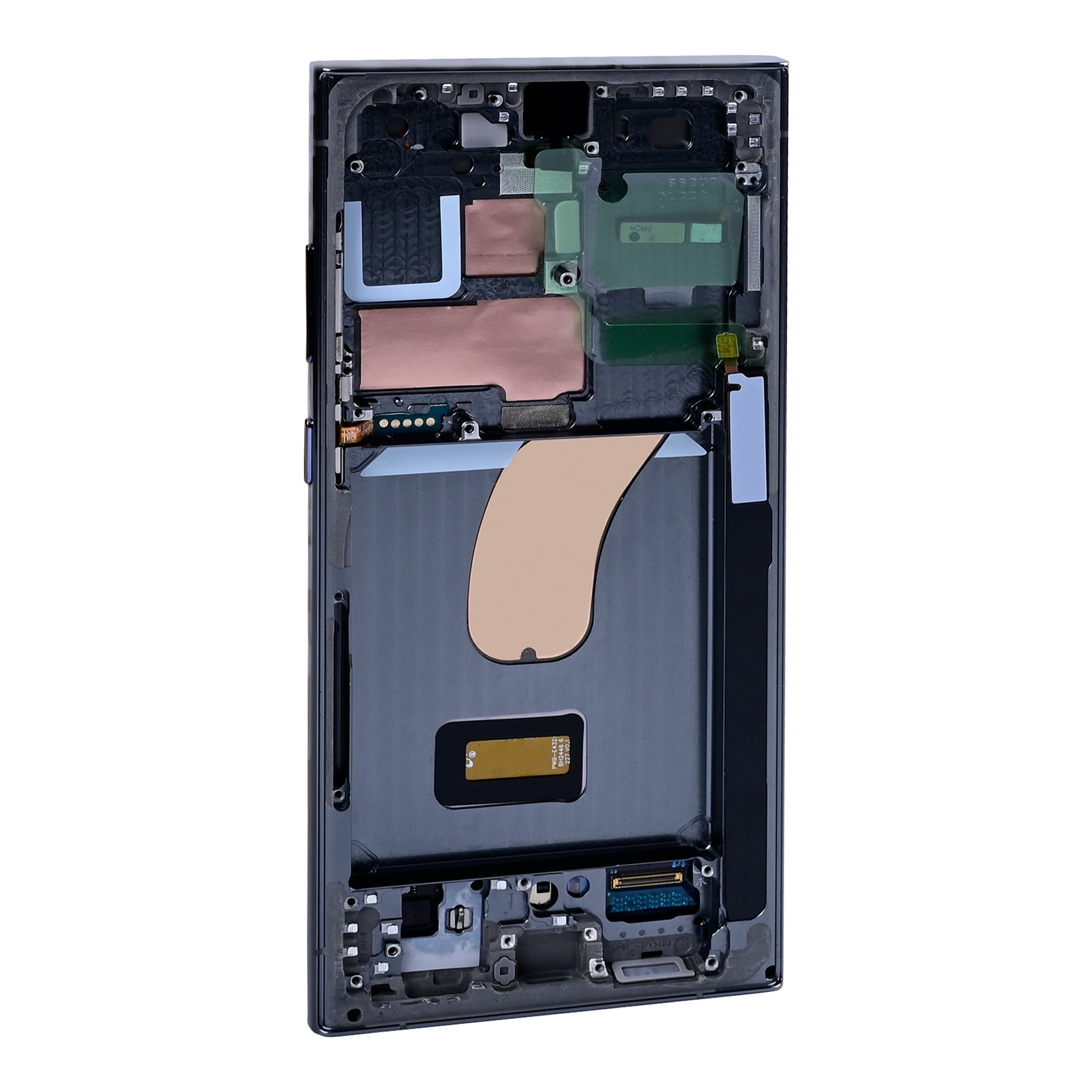 Écran et numériseur Samsung Galaxy S23 Ultra S918B avec cadre vert pré-assemblé
