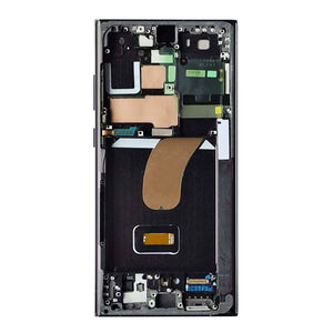 Écran et numériseur Samsung Galaxy S23 Ultra S918B avec cadre noir préassemblé