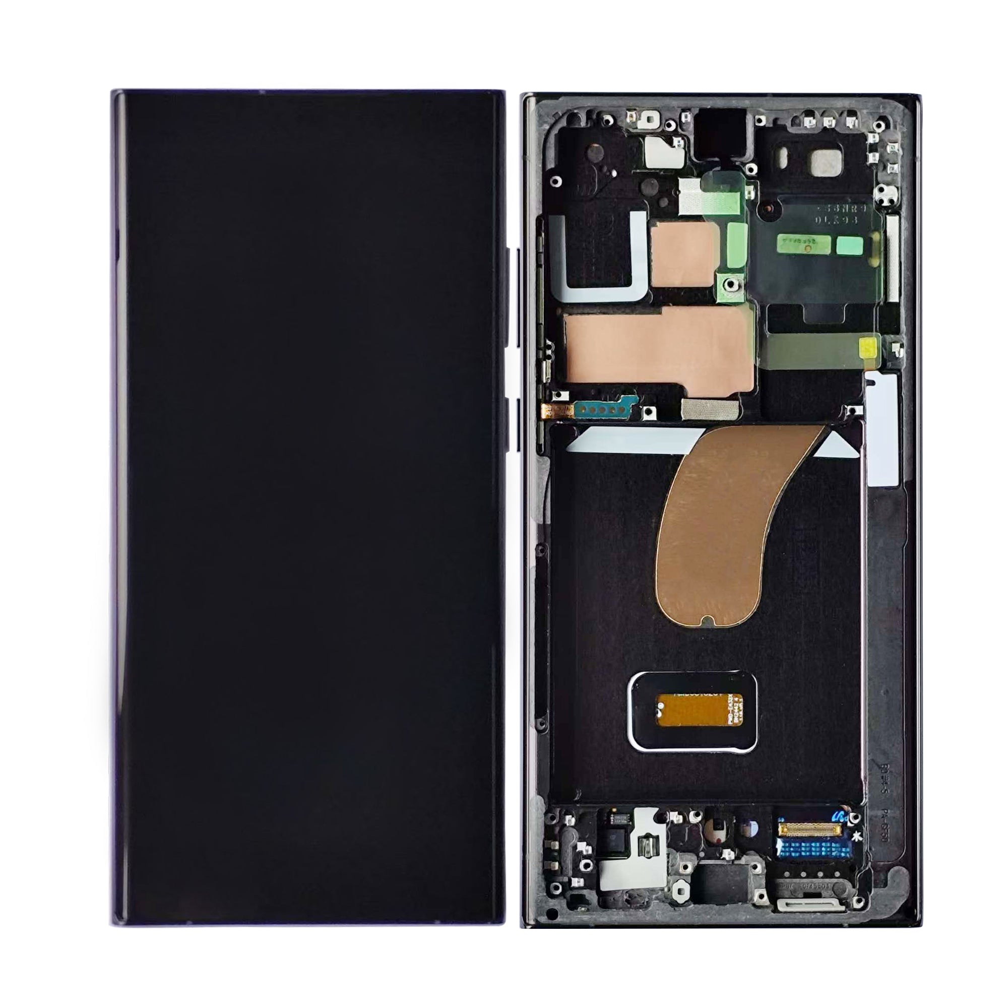 Écran et numériseur Samsung Galaxy S23 Ultra S918B avec cadre noir préassemblé