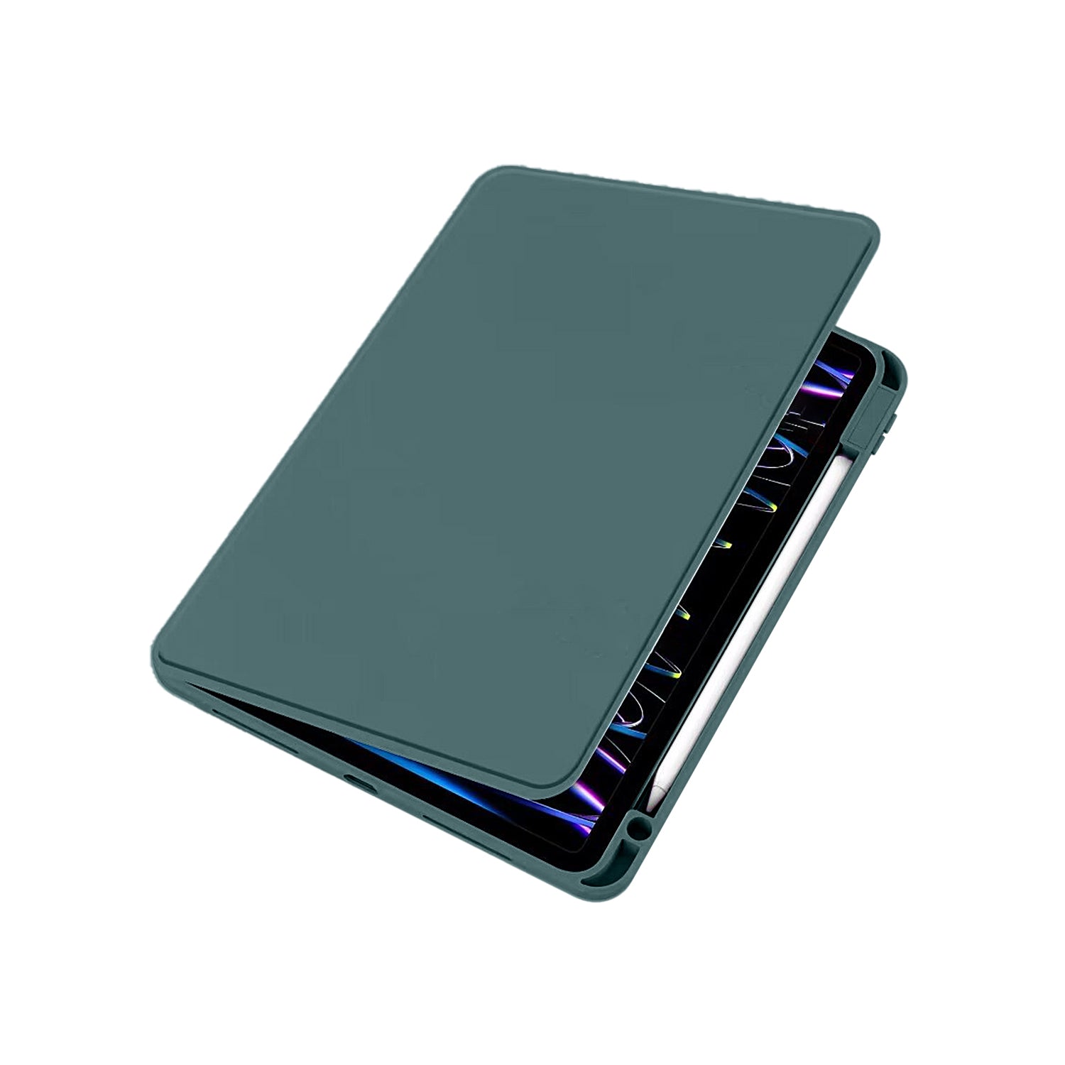 Étui de protection en cuir PU For Apple 10 10,9 pouces (2022), iPad 11,0 pouces (2025) Étui vert nuit