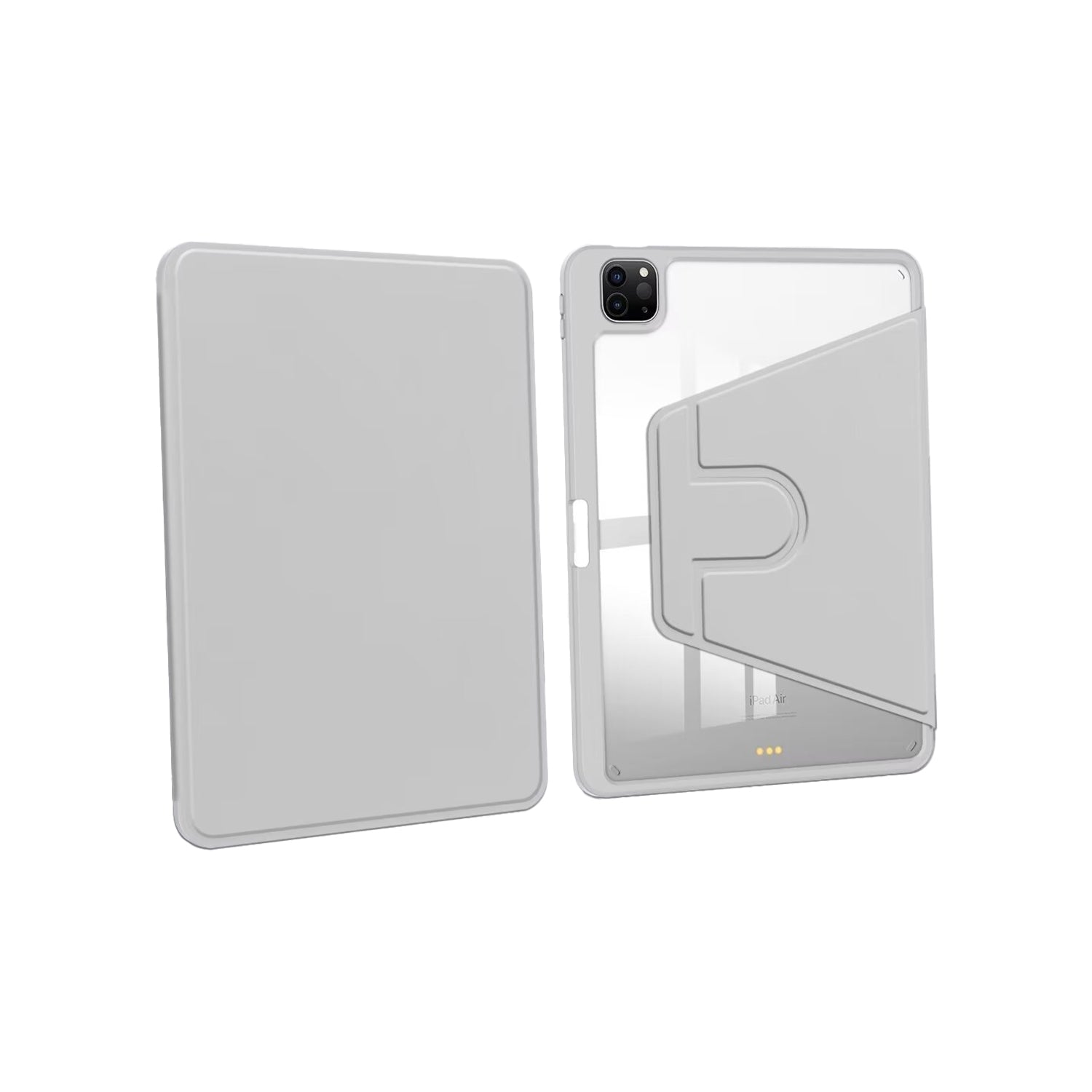 Étui de protection en cuir PU For Apple Air 4, Air 5 10,9 pouces, Pro 11 (2020, 2022), Air 11 pouces (2024) Gris