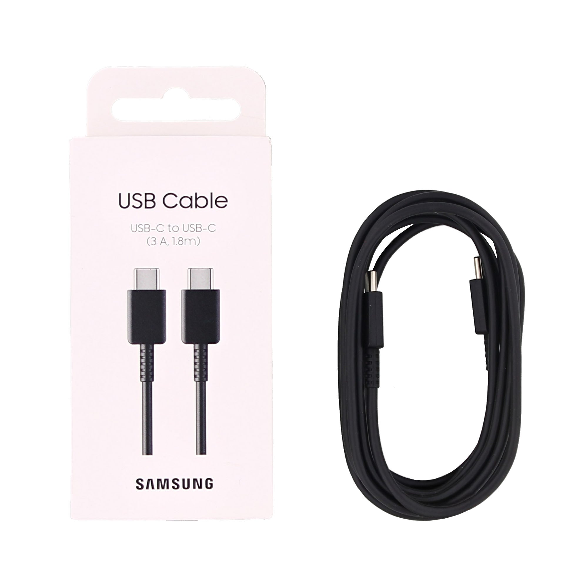 Samsung EP-DX310JBEGEU USB-C To USB-C Data Cable 180cm 3A Black Retail Box