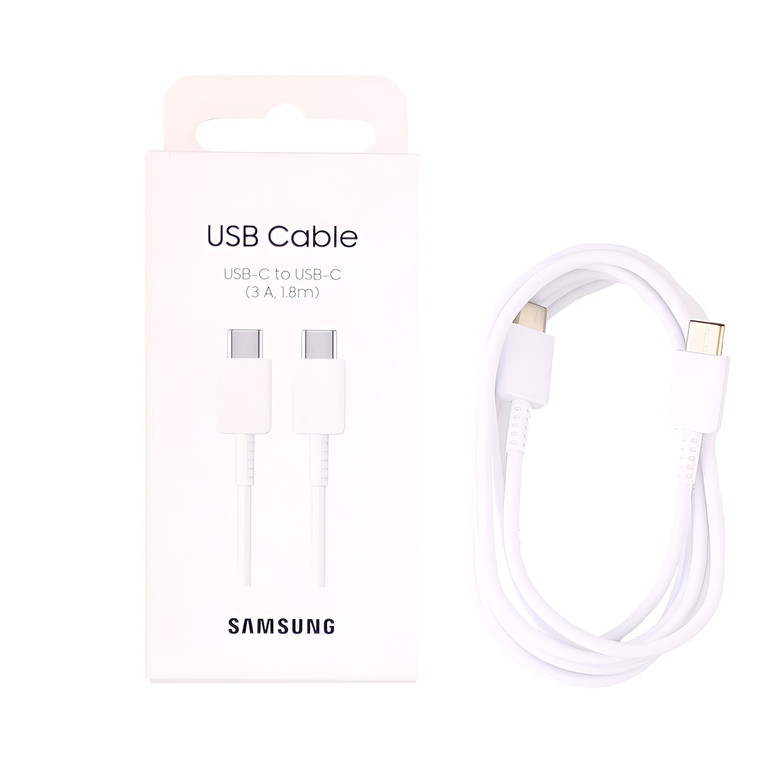 Samsung EP-DX310JWEGEU USB-C To USB-C Data Cable 180cm 3A White Original Retail Box