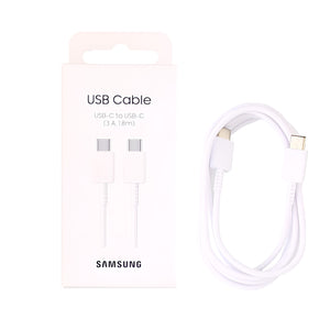 Samsung EP-DX310JWEGEU USB-C To USB-C Data Cable 180cm 3A White Original Retail Box