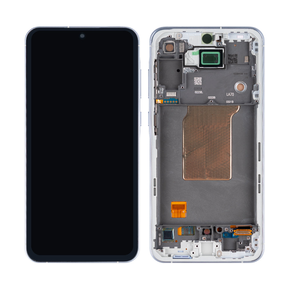 Samsung Galaxy A55 A556B Ecran et Numériseur Avec Cadre Bleu Glace Soft-OLED