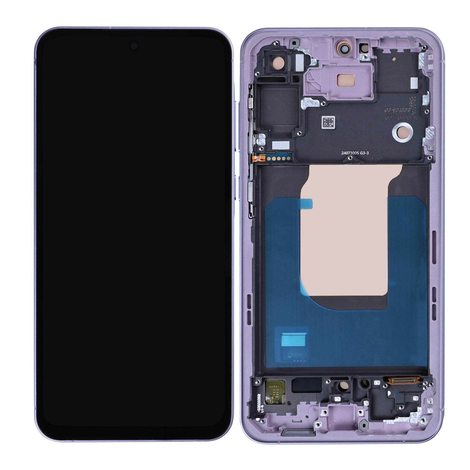 Samsung Galaxy A55 A556B Ecran et numériseur avec cadre Lilas Soft-OLED