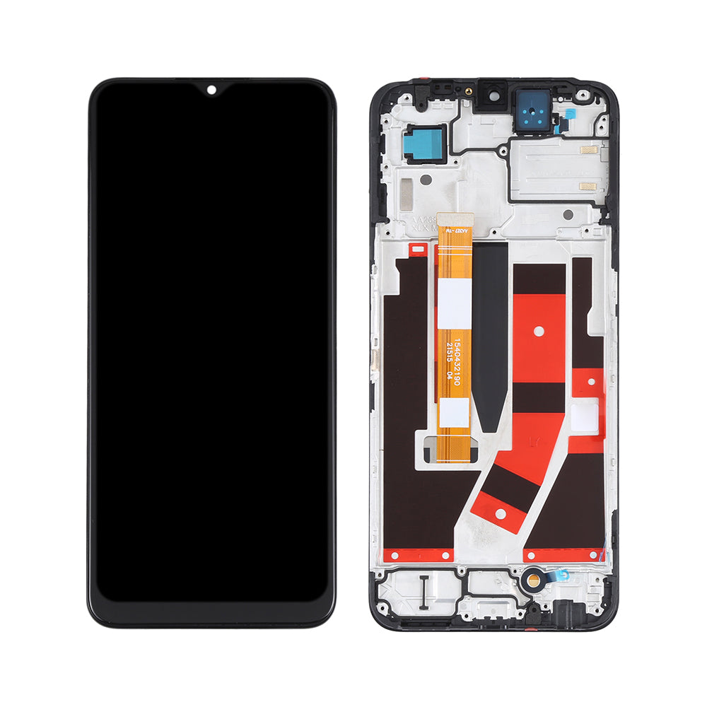 Oppo A56s, A57 Écran et numériseur avec cadre noir OEM