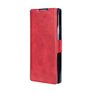 Rixus Wallet Case With Pen Holder For Samsung Galaxy Z Fold6 Rouge