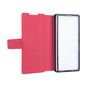 Rixus Wallet Case With Pen Holder For Samsung Galaxy Z Fold6 Rouge