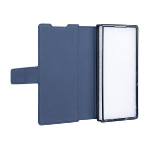 Rixus Wallet Case With Pen Holder For Samsung Galaxy Z Fold5 Blue
