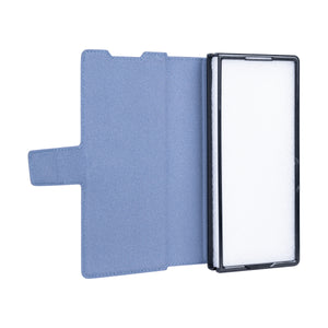 Rixus Wallet Case With Pen Holder For Samsung Galaxy Z Fold5 Sierra Blue
