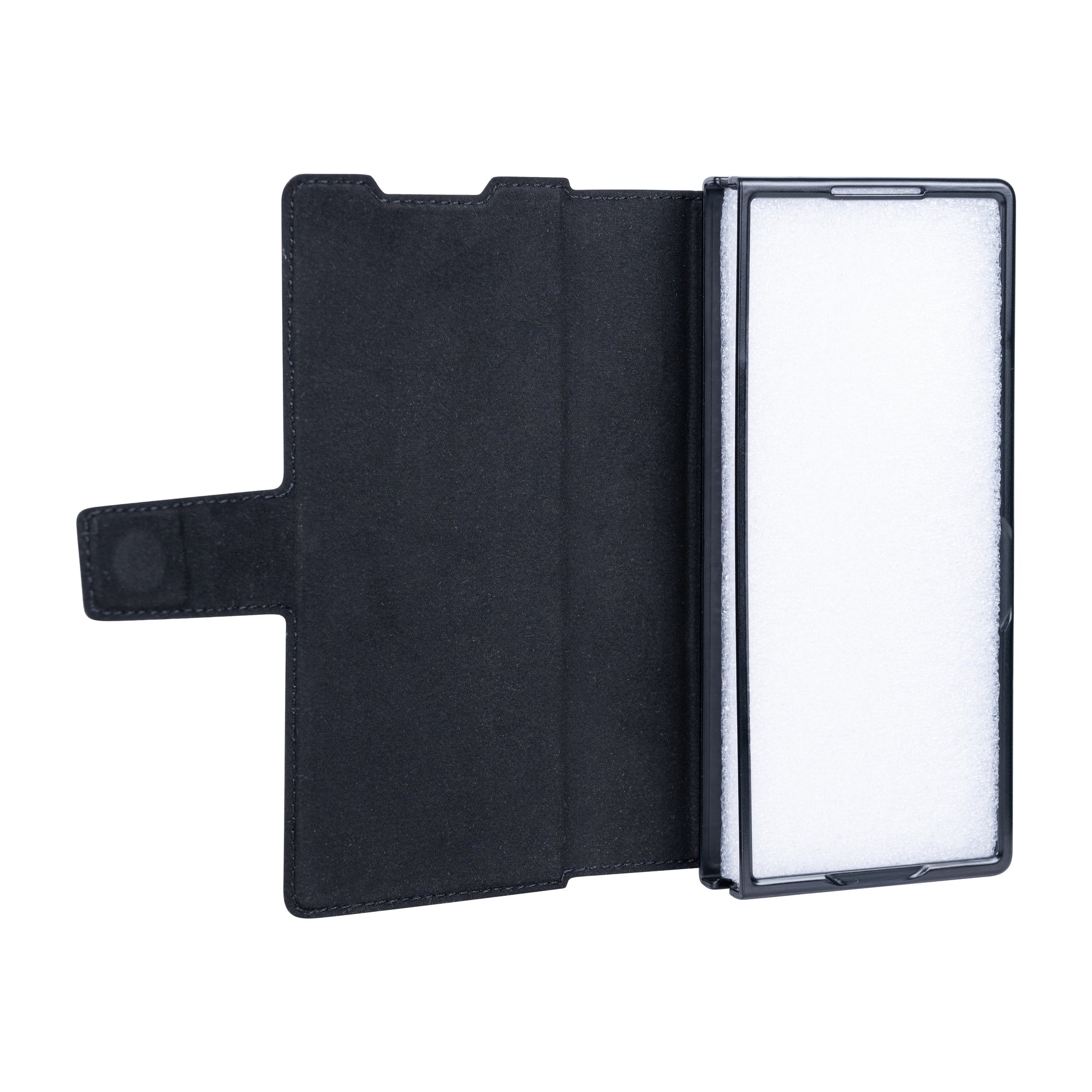 Rixus Wallet Case With Pen Holder For Samsung Galaxy Z Fold4 Black