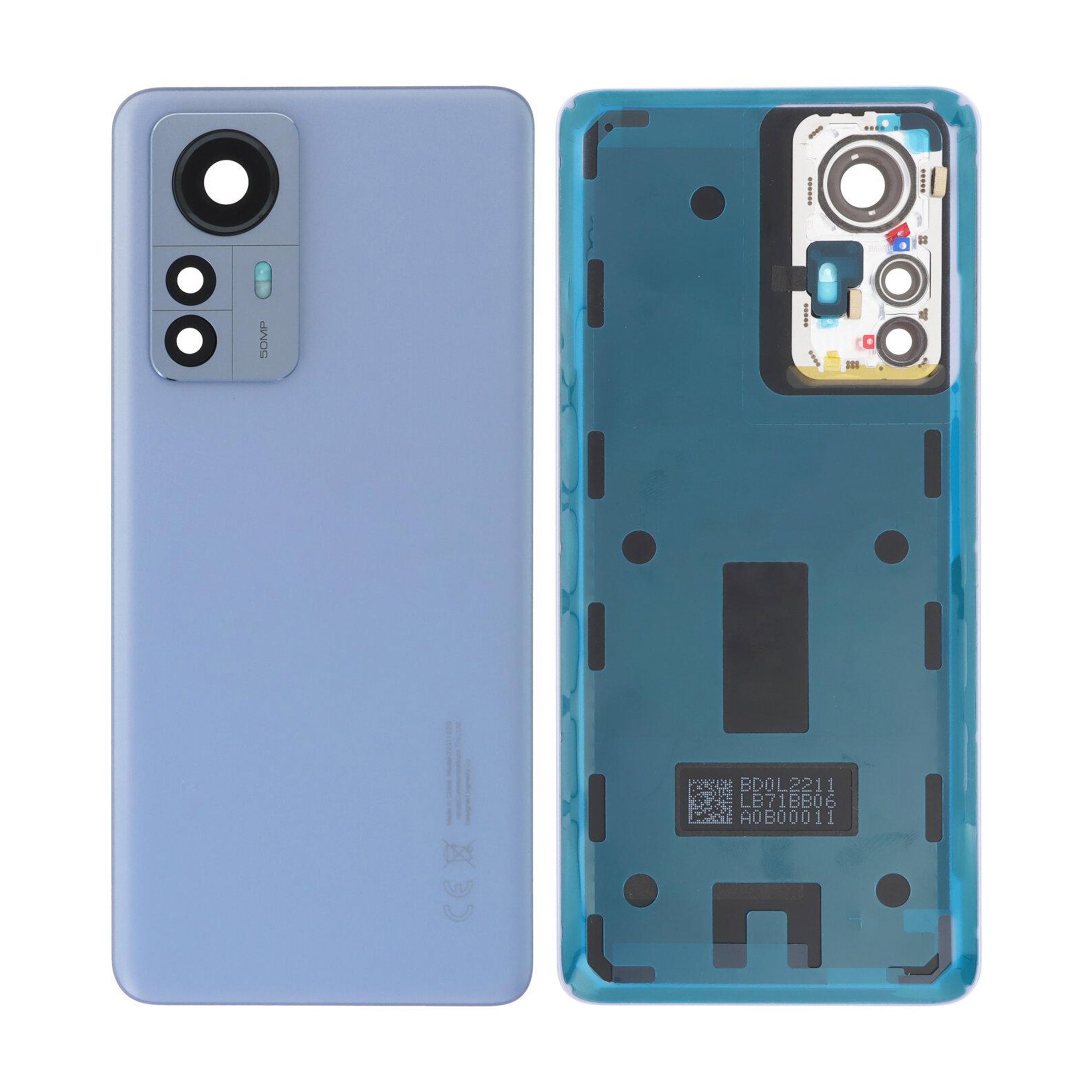 Coque arrière Xiaomi 12 Pro avec objectif bleu OEM
