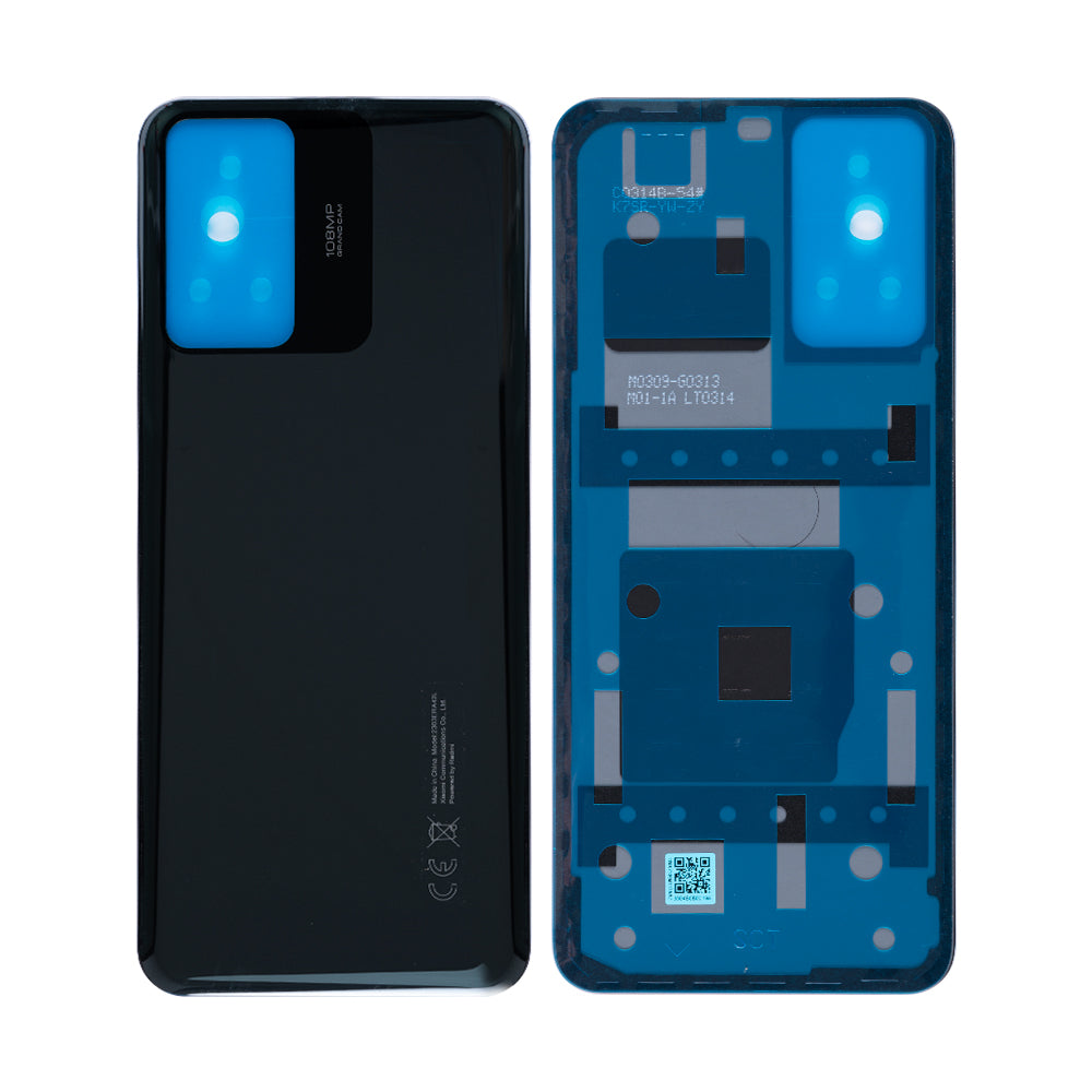 Coque arrière Xiaomi Redmi Note 12S sans objectif, noir onyx, OEM