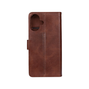 Rixus Bookcase For Apple iPhone 16 Marron