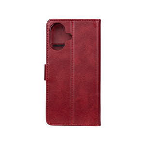 Rixus Bookcase For Apple iPhone 16 Rouge foncé